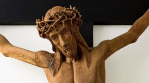 19. Crucifix. Alter in a chapel. Torso.